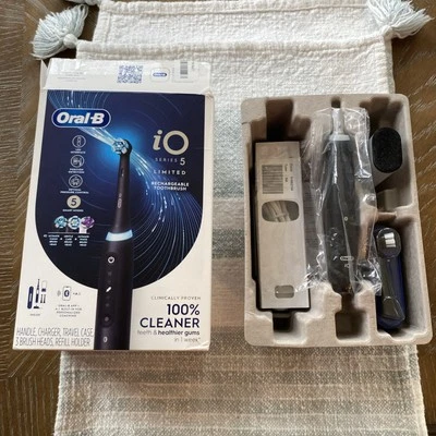 🔥Oral-B iO Cepillo de dientes eléctrico recargable de limpieza profunda + blanqueamiento, ónix negro Foto 1 de 4