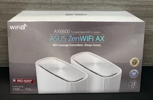 ASUS AX6600 ZenWiFi AX Tri-band Mesh WiFi 6 Brand New - Picture 1 of 5