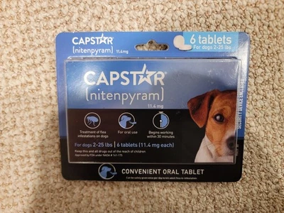 CAPSTAR Oral Treatment for Small Dogs (2-25 lbs) 6 Doses Exp Date 04/2027 - Image 1 of 3