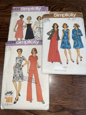 Vintage Woman’s’ Sewing Patterns Size 18-20 Simplicity Lot Of Three Uncut 1970's - Image 1 of 4