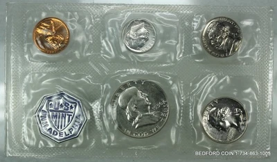 1956 U.S. MINT SILVER PROOF SET - NO ENVELOPE -  1c 5c 10c 25c 50c  (BC1) - Image 1 of 2