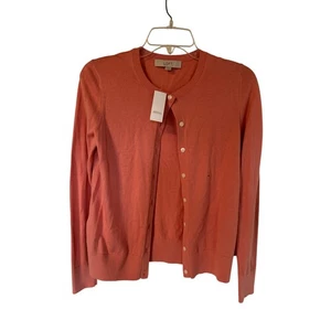Loft Damen Sommer Button Down Strickjacke Pfirsich Größe XS Neu mit Etikett - Bild 1 von 3
