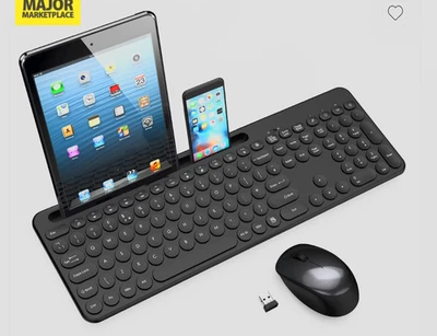 LeadsaiL Wireless Keyboard and Mouse Set, Wireless USB Mouse and Compact - Image 1 of 4