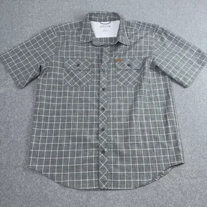 Orvis Outdoor Tech Hiking Shirt Short Sleeve Plaid Men's Size Large Outdoor Fish - Picture 1 of 8