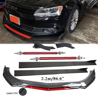 Front Bumper Rear Lip Spoiler Splitters Body Kit For Volkswagen EOS 2007-2016 - Image 1 of 4