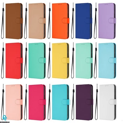 For ZTE Blade A56 Pro A76 A56 A36 Candy Color Leather Wallet Case Phone Cover - Image 1 of 4