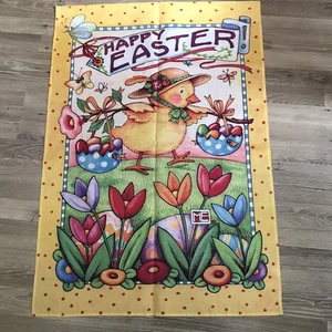 Maria Engelbreit Garten Hof Fahne groß Outdoor Frohe Ostern - Bild 1 von 7