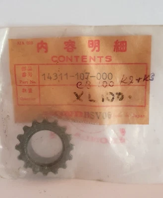 Honda  P/N 14311-107-000  ATC200 CB125 CL125 SL100 TRX200 XL200 XR200 Sprocket - Image 1 of 2