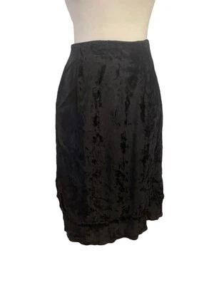 Falda gótica negra de terciopelo Funky People vintage para mujer talla L años 90 Y2k hasta la rodilla Foto 1 de 4