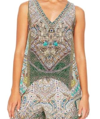 Camilla Mamas Home High Low Cross Overlay Top Size XS (Au 8-14) - image 1 of 4