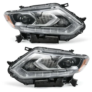 For 2014 2015 2016 Nissan Rogue Projector Headlights assembly Headlamp w/LED DRL - Picture 1 of 15