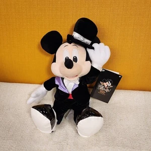 Disney Mickey Mouse Top Hat 95th Anniversary 14" Plush Stuffed Animal NEW - Picture 1 of 12