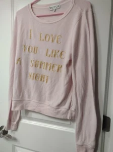 EUC Wildfox WF Romantic Quote Sweater Size S (Small) - Picture 1 of 3