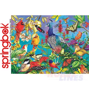 PEACOCK GARDEN 1000 piece SPRINGBOK Jigsaw Puzzle Random Cut Super Deluxe - Picture 1 of 10