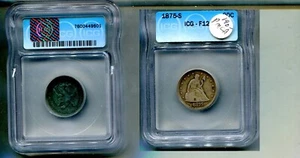 1875 S TWENTY .20 CENT PIECE TYPE COIN ICG FINE 12 5238S - Picture 1 of 1