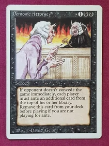 Magic The Gathering REVISED DEMONIC ATTORNEY black card MTG - Picture 1 of 2