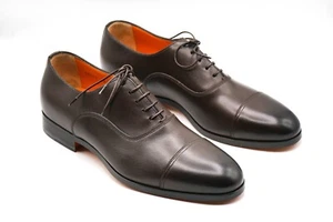 NEW SANTONI Dress Leather Shoes SIZE Eu 43 Uk 9 Us 10 (27R) - Picture 1 of 4