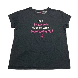 Susan G Komen Gray Breast Cancer Short Sleeve T-Shirt Women’s Size XL (16-18) - Picture 1 of 7