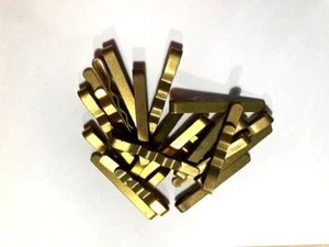 Bundle of 20 Brass, Antique Gold Colour Tie Clips - Picture 1 of 2
