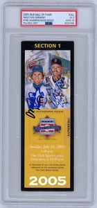 Ryne Sandberg Wade Boggs Signed Ticket 2005 Baseball HOF Induction PSA 10 AUTO - Picture 1 of 2