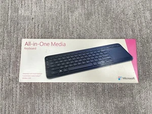 Microsoft All-In-One Media Wireless Keyboard Track Pad Model 1632 1496 - Picture 1 of 3