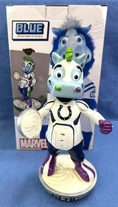 NEW Indianapolis Colts Blue The Mascot Marvel "Pie Smash" Superhero Bobblehead - Picture 1 of 19