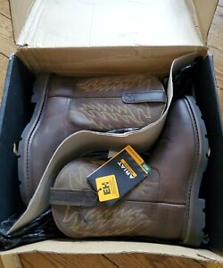 Ariat® Men's 6D Groundbreaker Pull-On Distressed Brown Work Boots 