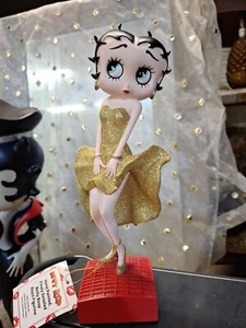 Originale Betty Boop posa glitter oro ragazza figura sexy pubblicitaria scultura - Foto 1 di 6