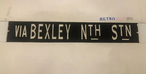 VIA BEXLEY NORTH STATION - Sydney Bus Destination Blind 1950s 34”- RARE - Picture 1 of 12