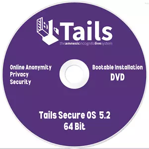 Tails Linux 5.2 : Secure Anonymous Stealth Browsing Operating System Live DVD - Picture 1 of 6
