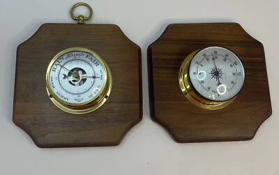 Barômetro Barostar Vintage, Termostato Base de Madeira Decorativo Penduras de Parede - Imagem 1 de 4