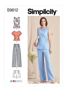 SIMPLICITY 9612 MISSES SHIRTS PANTS SHORTS Sewing Pattern Sizes 6 - 14 & 14 - 22 - Picture 1 of 7