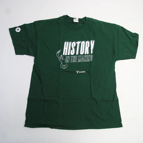 Milwaukee Bucks Fruit of the Loom Short Sleeve Shirt Men's Dark Green New Cover