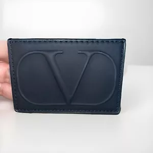 Valentino Recycled Polyester Cardholder 4"x3" - Black Case Authentic (Pre-owned) - Picture 1 of 6