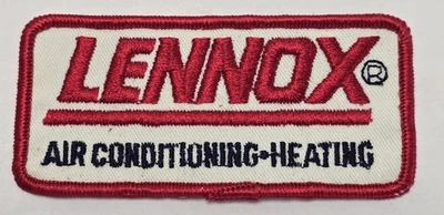Lennox Air Conditioning Heating Embroidered Patch Red Blue On White - Image 1 of 3