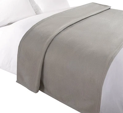 Dreamscene Silver Grey Throw for Sofa, Super Soft Warm Cosy Plain Fleece Thro... - Image 1 of 2