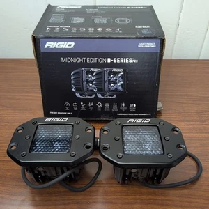 Rigid 212513BLK D-Series PRO Spot Diffused Midnight Square LED Pod Lights -Pair! - Foto 1 di 8