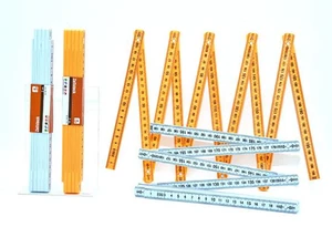 1 - 10  Zollstock KUNSTSTOFF Metermaß 2m  Gliedermaßstab Maßstab Maßband Lineal - Bild 1 von 4