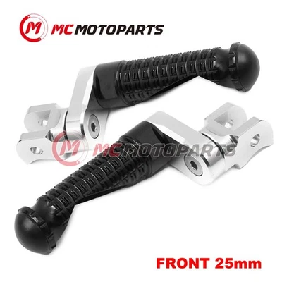 For Kawasaki ER-6F Ninja 650R 09-16 15 MPRO 25mm Extended BLACK Front Foot Pegs Foto 1 de 4