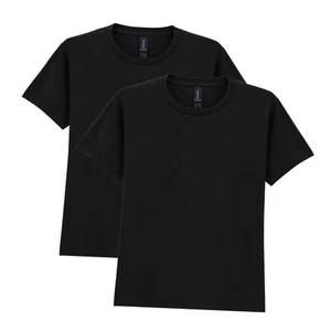 Youth Heavy Cotton T-Shirt, Style G5000B, 2-Pack Medium Black - Picture 1 of 6