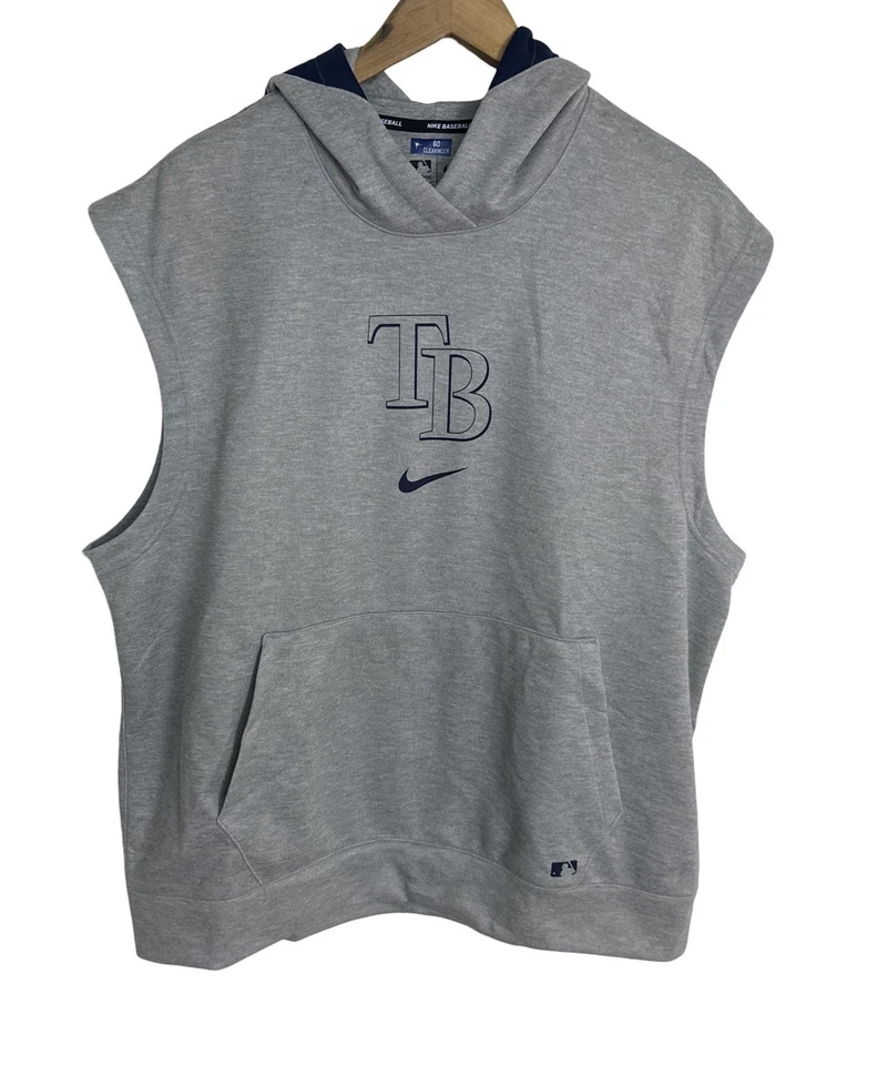 Sudadera con capucha sin mangas emitida por jugador del equipo Nike de Tampa Bay Rays para hombre talla XL Foto 1 de 4