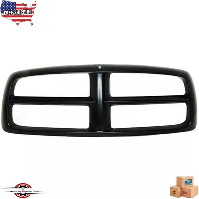 Fits 2002-2005 DODGE RAM 1500 2500 3500 New Front Grille Shell Black CH1200248 - Image 1 of 4
