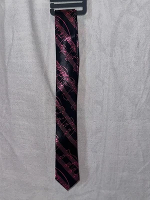Corbata formal nota musical rosa negra para hombre adulto nueva sin etiquetas nueva sin etiquetas Foto 1 de 3