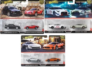 Hot Wheels Premium Twin 2 Pack Mix - Juego completo de 3, Jaguar, Nissan 2025 PSL - Imagen 1 de 10