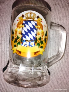 1,5 Unzen, Grübchen SHOT Glas, 3" hoch mit Griff, Deutsch, Bayerisches Wappen, Party. 3a - Bild 1 von 3