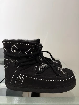 Inuikii Handcfafted Women Boots Size 39 Lined Fur Black - Image 1 of 4