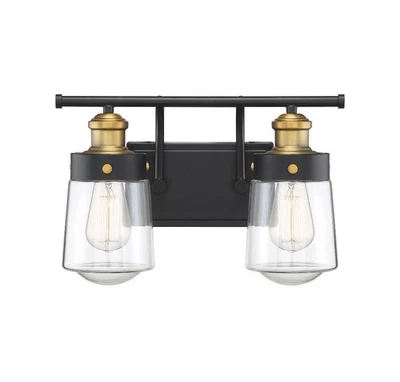 Savoy House - Tocador de baño de 2 luces - Estilo industrial con granja y rústico Foto 1 de 4