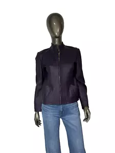 Pendleton Jacket Women's Size Small Purple Leather Full Zip - Picture 1 of 12