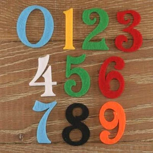 Victoria Set Numeri Font 3mm Numeri Feltro 0-9 10 Personaggi Misure 5-12cm - Foto 1 di 12