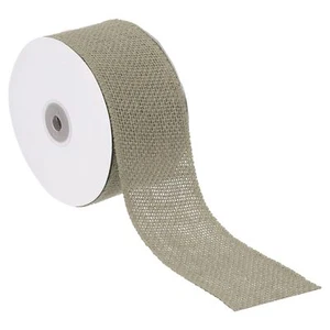 2.5 Inch Wide 10 Yards Burlap Ribbon Natural Jute Fabric Crafts Roll Gift Wra... - Picture 1 of 5